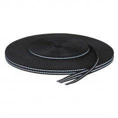 Reflektierender Riemen in Schwarz Breite 15 mm